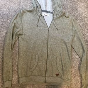 Olive green Roxy zip hoodie